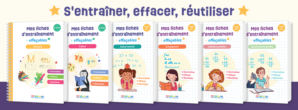 Mes fiches d'entraînement effaçables : S'entraîner, effacer, réutiliser