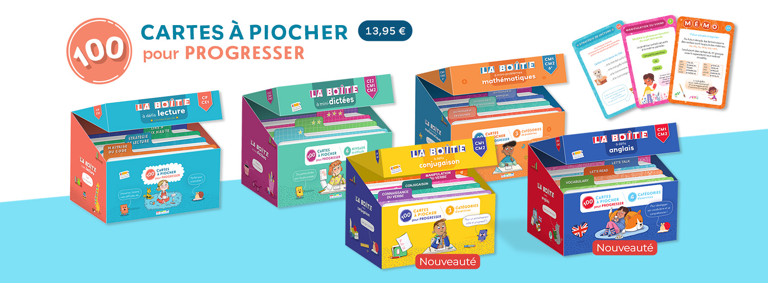 La boîte à révisions : lecture, dictées, conjugaison, mathématiques et anglais