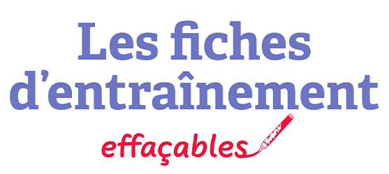 Les fiches d'entraînement effaçables